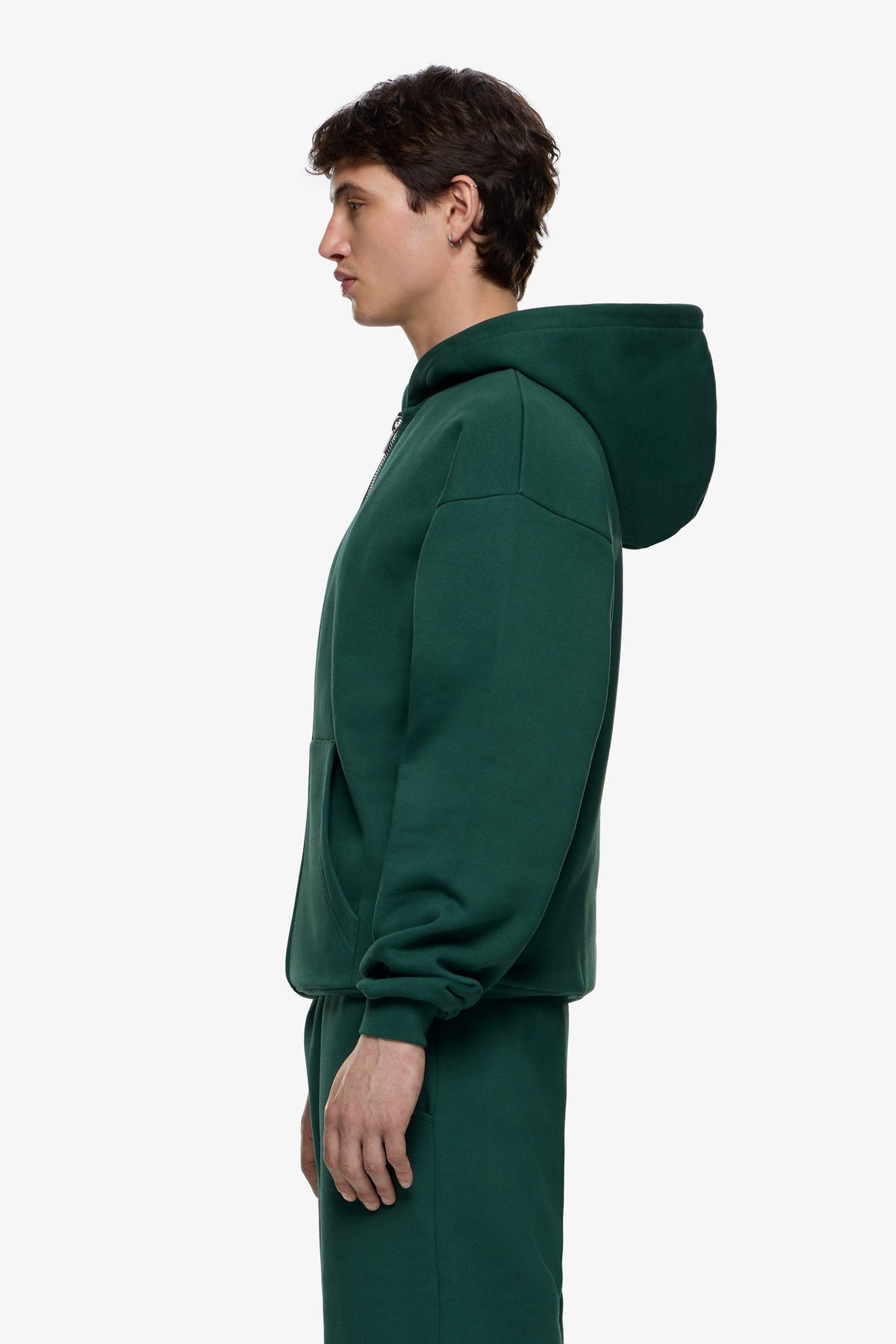 Heavy Blank Zip Hoodie