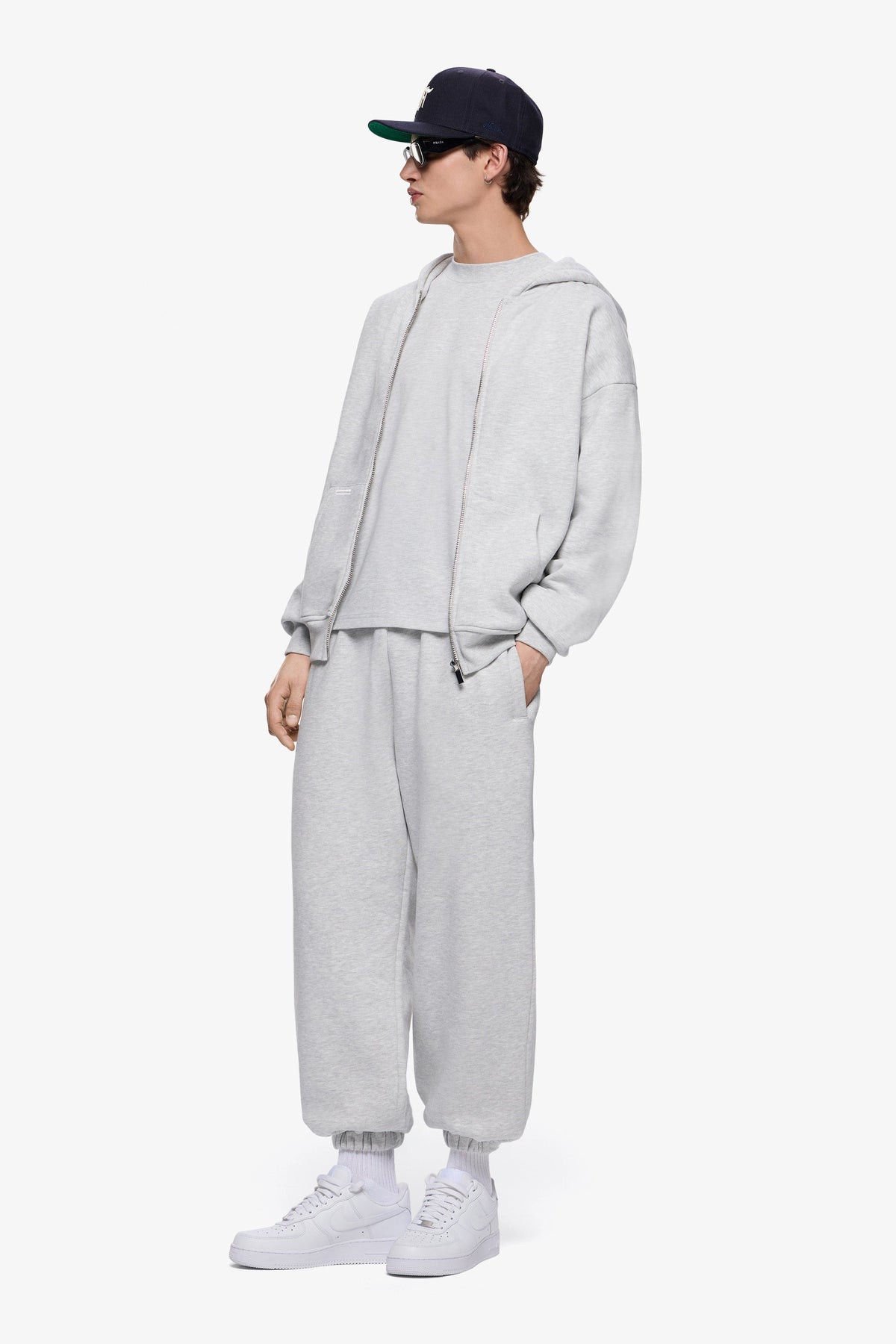 Heavy Blank Zip Hoodie