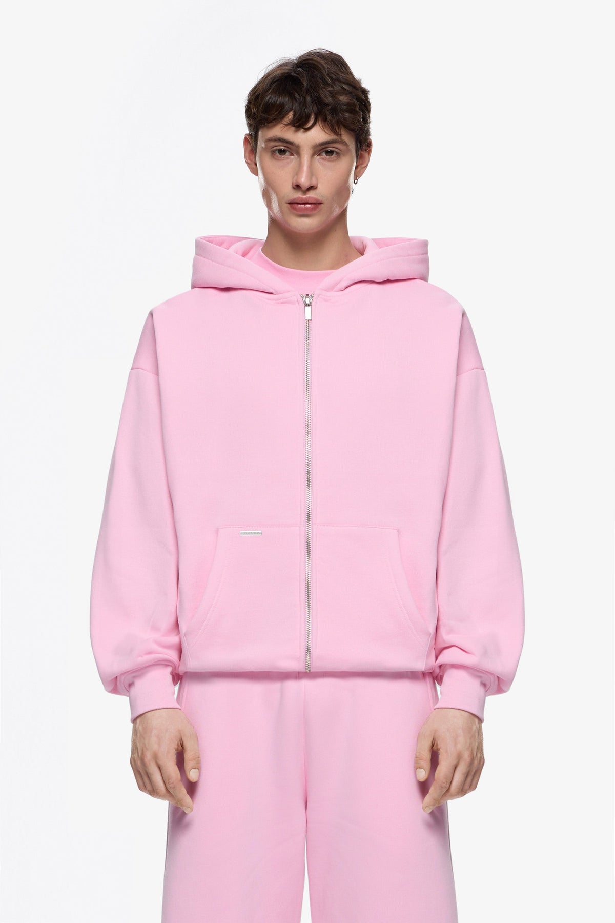 Heavy Blank Zip Hoodie