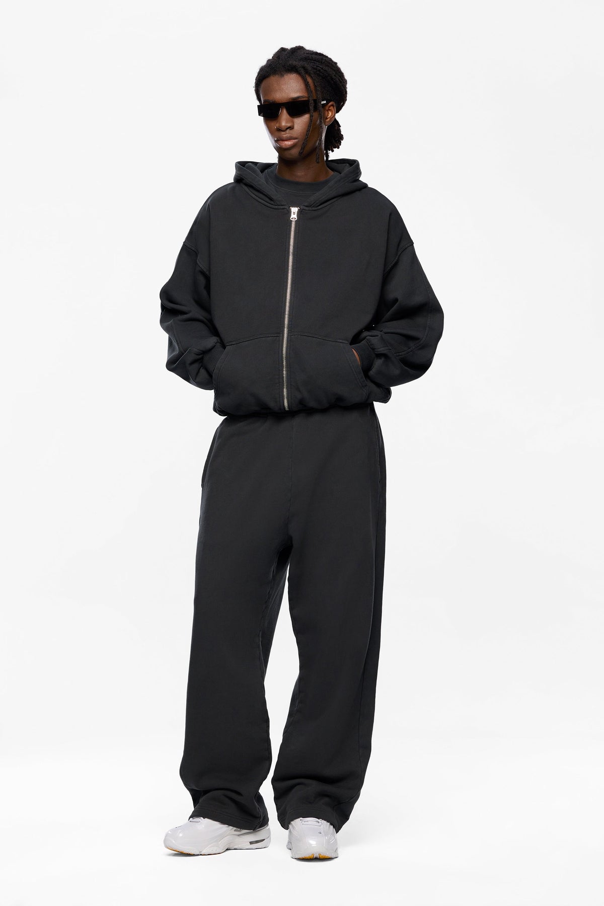 Washed Blank Zip Hoodie