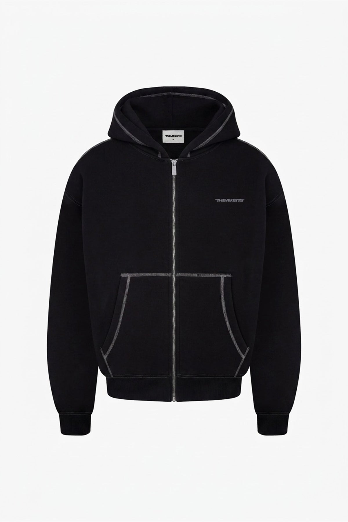 Contrast Zip Hoodie
