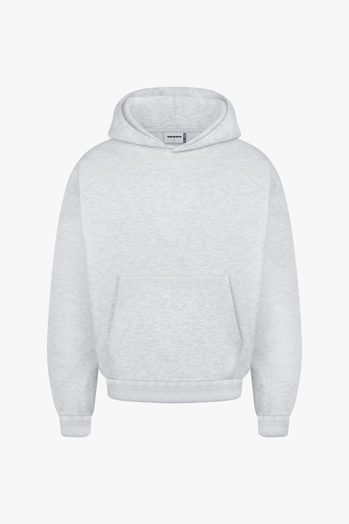 Heavy Blank Hoodie - Heather Grey / XXS
