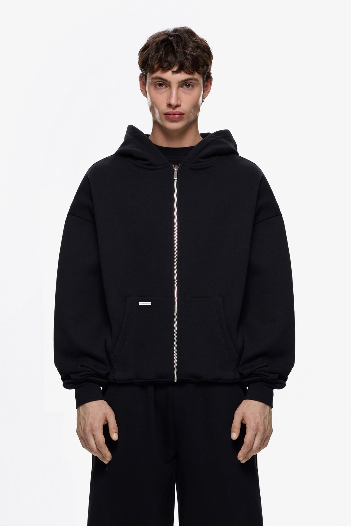 Heavy Blank Zip Hoodie